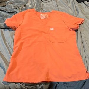 Terracotta Orange Figs Catarina Scrub Top